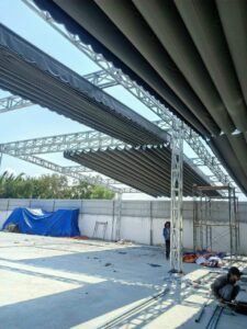 Mái che bạt xếp nhà xưởng