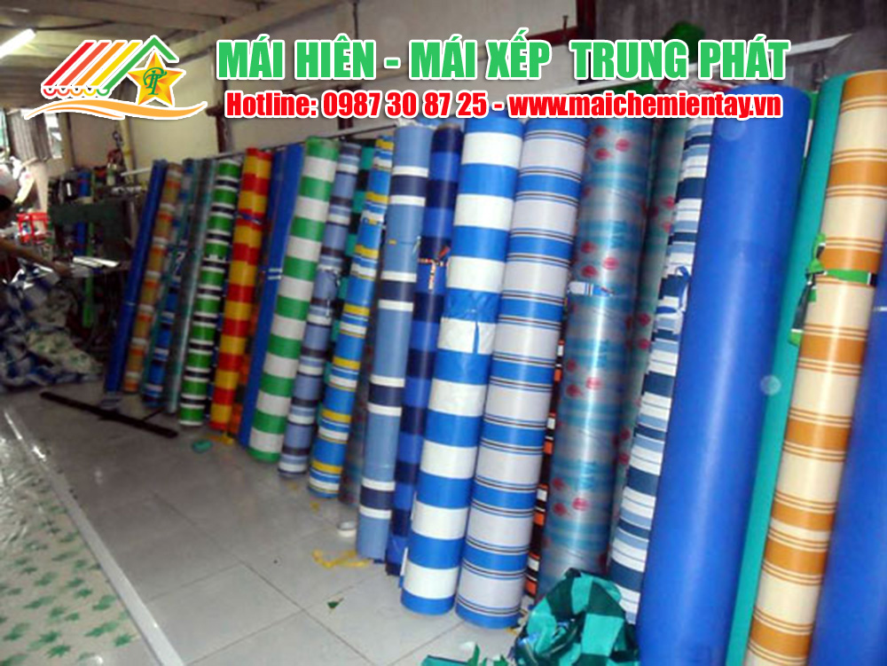 Bạt làm mái hiên mái xếp giá rẻ