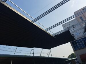 Mái che bạt xếp lượn sóng