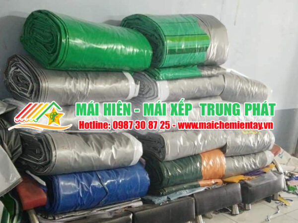 Bạt làm mái hiên mái xếp giá rẻ