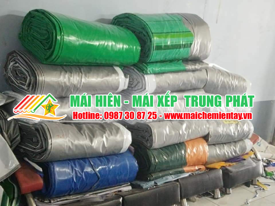 Bạt làm mái hiên mái xếp giá rẻ