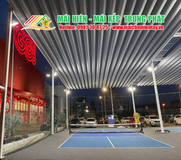 Thi công Mái che sân pickleball, sân tennis giá rẻ